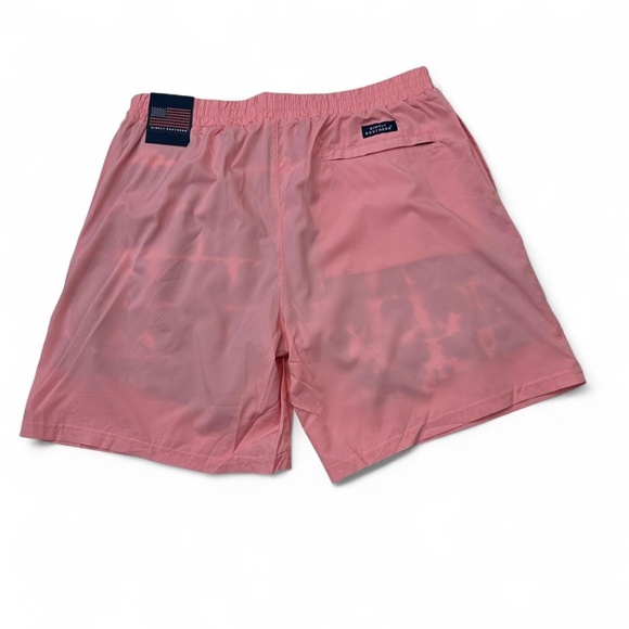 NWT Simply Southern Performance Stretch Men’s Pink Lined Drawstring Shorts L - Picture 2 of 5